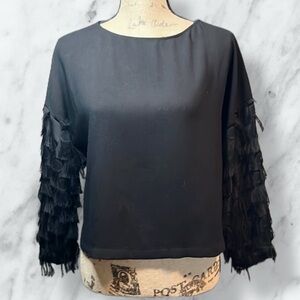 Black Top with Statement Sleeves